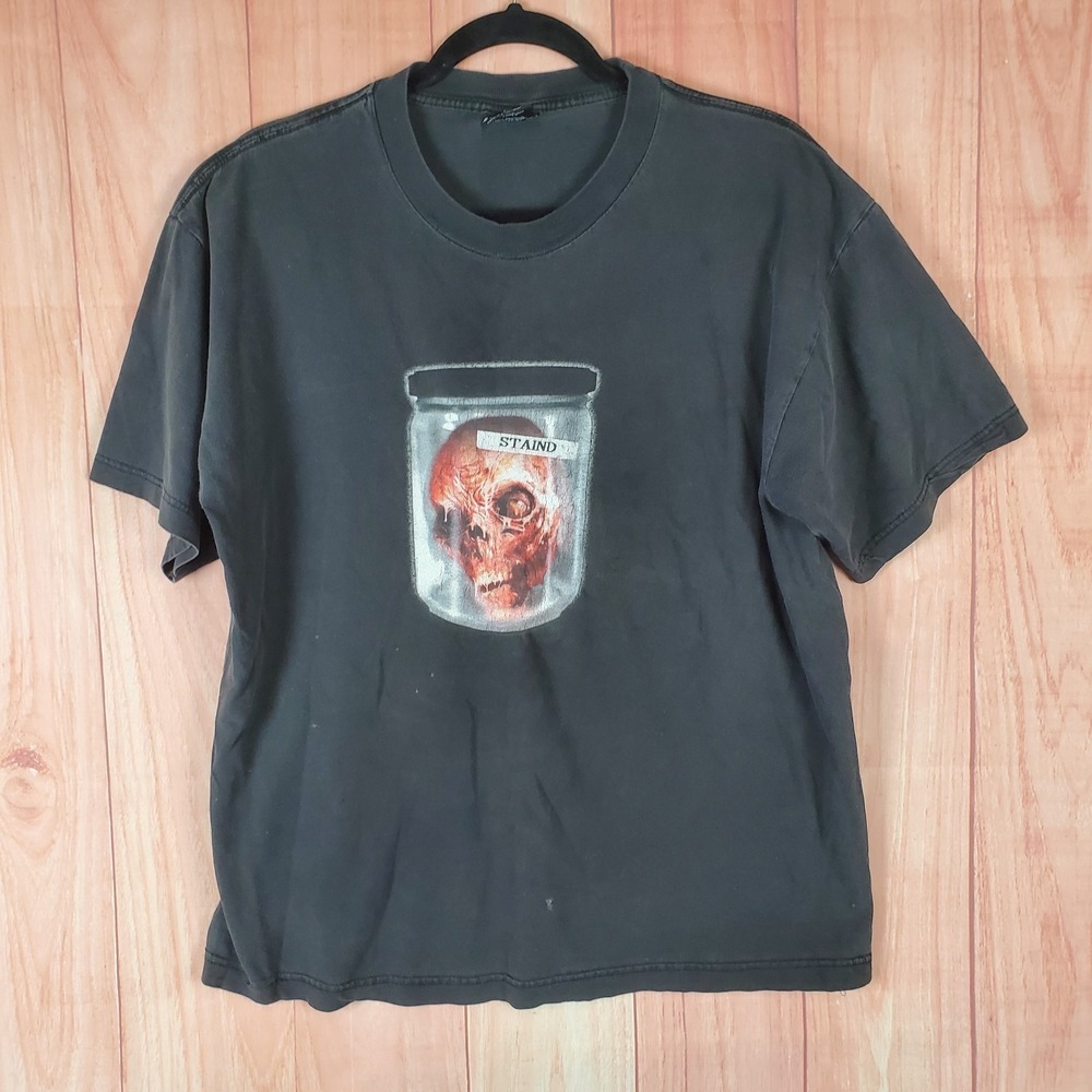 Giant Staind Spring Tour 2000 Mens T-Shirt Sz Large Black Double Sided Pullover
